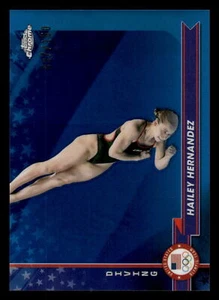 2024 Topps Chrome US Olympic HAILEY HERNANDEZ BLUE REFRACTOR 67/150 #144 - Picture 1 of 2