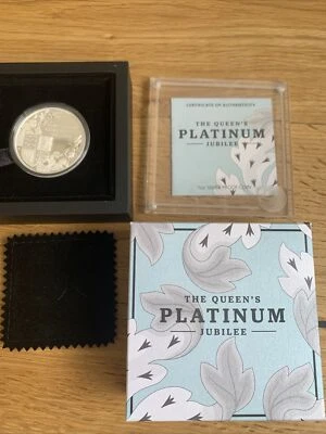 The Queens Platinum Jubilee 2022 1 Oncia Silver Coin Perth Mint Only 5000 Fatto - Immagine 1 di 4