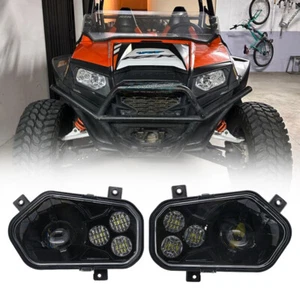 LED Headlights For Polaris RZR 570 800 900 2011-14 / Sportsman / Ranger 2012-13 - Picture 1 of 11
