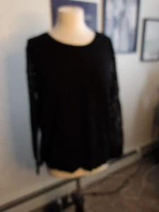 Fever Pullover Sweater with Semi-Sheer Sleeves Size XL - Picture 1 of 4