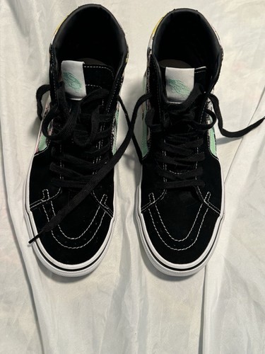 Scarpe da skate Vans Pop Cush Sk8 Skulls Skeleton nere verde menta da uomo taglia 9 5