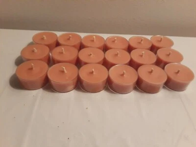 25  TEA LIGHTS IN  PUMPKIN CLOVE  SPICE   HIGHLY SCENTED HANDMADE - Image 1 of 4