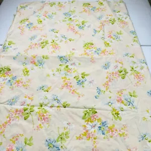 vintage springmaid flat sheet twin green floral blend no iron mcm retro 70s - Picture 1 of 8