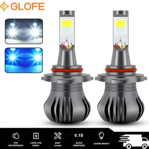 Strobe Flash 9140 9145 H10 LED White & Ice Blue Fog Light Driving DRL Bulbs 2pk - Picture 1 of 9
