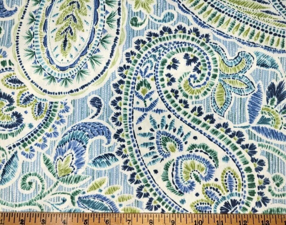 5 Yds Richloom Solarium Artic Capri 54" Wide 100% Polyester Floral Paisley - Изображение 1 из 1