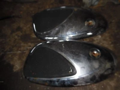 Suzuki S32 S32-2 1966 tanque de gasolina lado cubiertas cromadas y almohadillas de goma Foto 1 de 2