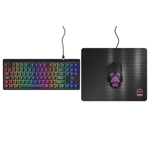 Qware Gaming Set – RGB Tastatur, ergonomische Maus & Mauspad für Gaming Setup - Bild 1 von 4