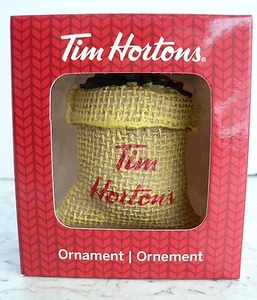 Tim Hortons "SACK OF COFFEE BEANS" Christmas Ornament 2016 - Picture 1 of 3