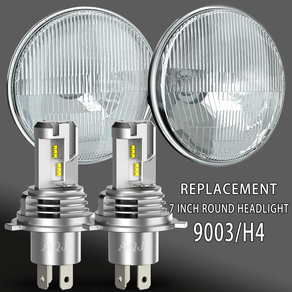 Pair 7" inch Round LED Headlights DRL for Ford Falcon Sedan Delivery 1961-1965 Foto 1 de 4