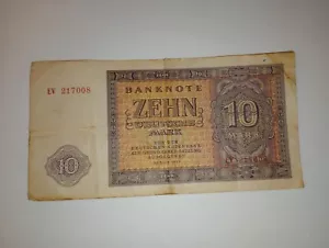 Germany (East/Democratic Republic) 10 Mark 1955 Well Circulated Banknote - Picture 1 of 2