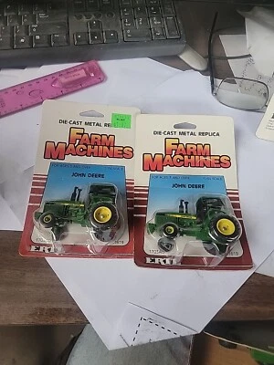 2-Ertl Farm Machines 1619 John Deere 1/64 Scale Tractors MIP 1986 - Image 1 of 4
