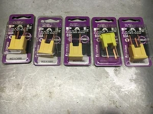 (5) LITTELFUSE AUTO LINK 60A STRAIGHT MALE TERMINAL PAL160BP FUSES 16DP - Imagen 1 de 6
