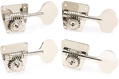 Gotoh FB30 Bass Guitar Tuners - Nickel with Clover Leaf Buttons - Image 1 of 4