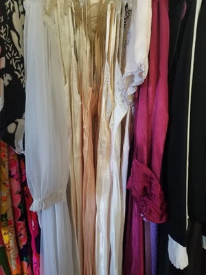 LOT of 8- 1930's-1940's Womens Vintage Clothing Lingerie Nightgown Slips - Image 1 of 4