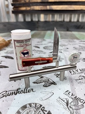 GREAT EASTERN TIDIOUTE GEC BURNT ORANGE SAWCUT BOHN 22 MAGNUM KNIFE NIT 221124 - Image 1 of 3