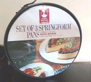 New Bakers Advantage Spring Form Pans Cake Cheesecake 8.5 9.5 10.5 Open Box - Picture 1 of 5