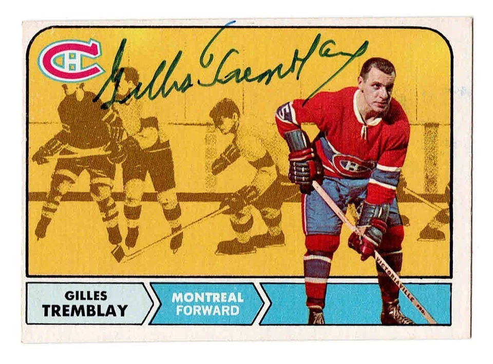1968 O-Pee-Chee #66 Gilles Tremblay Montreal Canadiens Autographed - Image 1 of 1