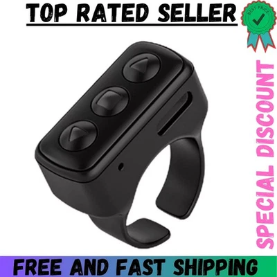 Bluetooth Turner Ring Fingertip Remote Control Compatible Phone Scrolling Page· - Image 1 of 4