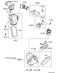 LAND ROVER RANGE ROVER SPORT L461 Luftfilterkasten links LR152091 NEU ORIGINAL - Picture 1 of 2