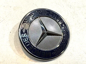 Genuine Mercedes 90-02 MBZ R129 SL 98-05 W163 ML only Front Hood PLASTIC 1 Badge - Foto 1 di 18