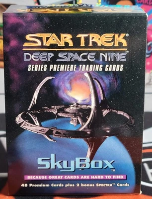 1993 SkyBox Star Trek DS9 Conjunto Premium (48) + 2 Spectra + Certificado de Autenticidade Caixa Aberta - Imagem 1 de 4