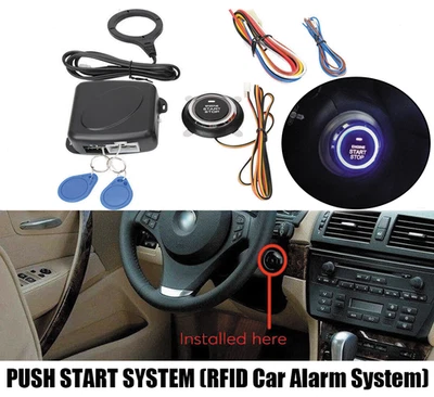 Interruptor de encendido universal para automóvil 12V RFID motor arranque pulsador kit de arranque EE. UU. Foto 1 de 4