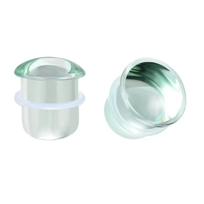 1 par de túneles de tapón para los oídos de 3-25 mm medidores de oreja de vidrio lóbulo estiramiento piercing joyería Foto 1 de 4