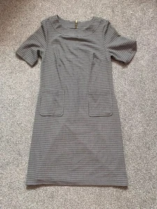 TU black & white dogtooth work office shift dress size 14 - Picture 1 of 8