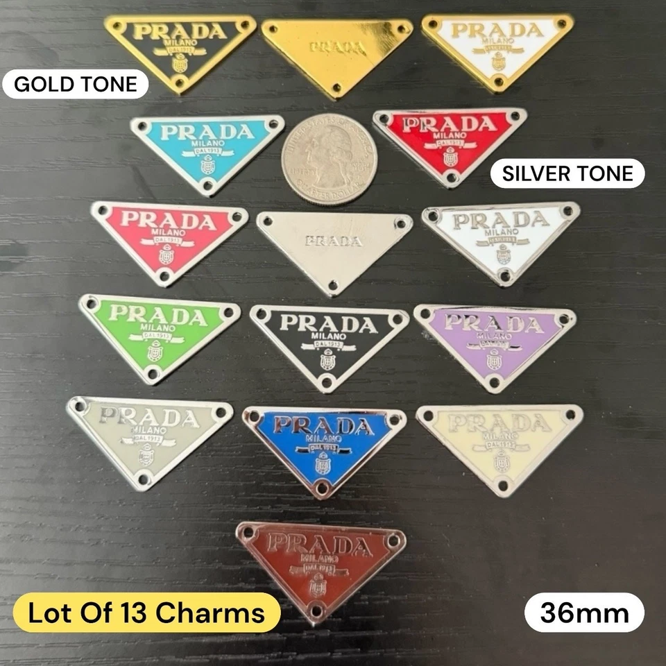 NEW STYLE - Lot Of 13 Assorted Designer Zipper Pull Button Charms 36mm - Image 1 of 1