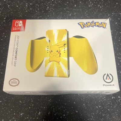 PowerA Pokemon Pikachu Nintendo Switch Joy-Con Comfort Grip Yellow NEW SEALED - Image 1 of 4
