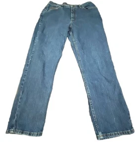 Riders Denim Jeans Womens Size 14P Blue Straight Relaxed Fit Med Wash Casual - Picture 1 of 6