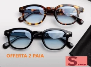 occhiali da sole per da uomo donna unisex uv400 stile moscot blu fumè occhiale - Foto 1 di 11
