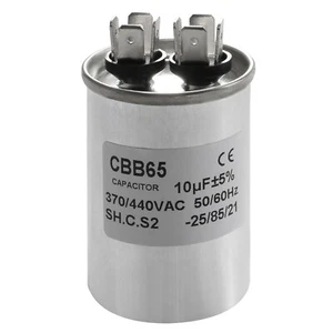 10uF 370/440VAC 50/60Hz CBB65 CBB65 Circular Fan Run Start Capacitor HVAC - Picture 1 of 5