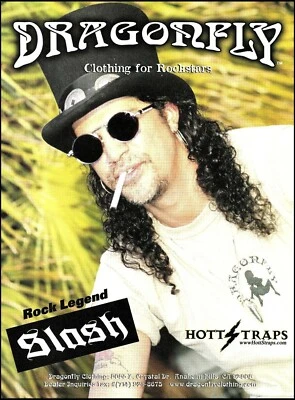 Guns N' Roses Slash Dragonfly Clothing ad 8 x 11 advertisement print - Image 1 of 3