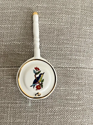 VINTAGE AYNSLEY PEMBROKE NOVELTY BONE CHINA MINIATURE BED WARMER PAN 3 1/2" - Image 1 of 4