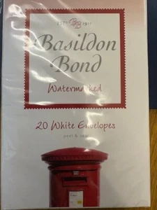 20 sobres Basildon Bond blancos pelar y sellar tamaño 95 X 143 mm nuevos sellados - Imagen 1 de 1
