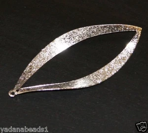 12 pcs of Silver Plated Leaf Pendant Drop 24X67mm - Bild 1 von 1