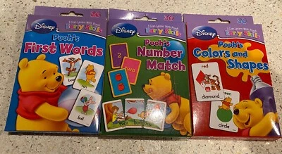 Lote de 3 “Puedo aprender con Pooh” - Tarjetas Flash - Aprendizaje para niños. Disney Fun. Foto 1 de 3