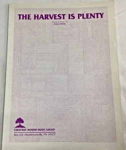 The Harvest Is Plenty - Diana Gillette - Gospel Sheet Music - Picture 1 of 3