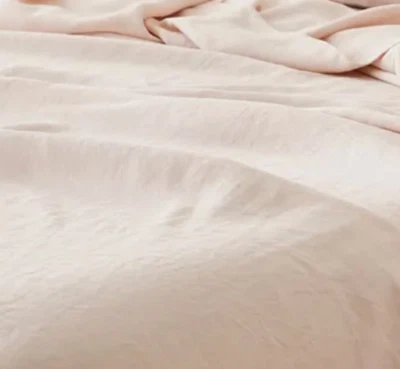 Pink Pure Linen soft washed by the yard for sewing, 100% linen fabric prewashed - Image 1 of 4