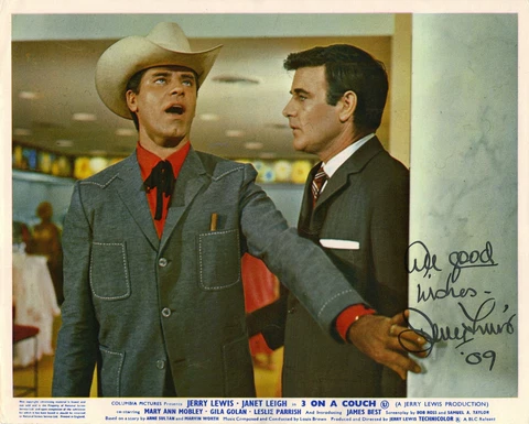 Hand Signed 8x10 original Lobby Card photo JERRY LEWIS Dean Martin + my COA Cover