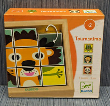 Tournanimo Toddler Wooden Block Puzzle - 3 Puzzles - 9 Pcs - Age 2 & Up