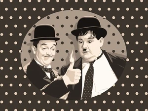 Laurel & Hardy 22x28" Pop Art - Ltd. Ed. Fine Art Print Signed by John Lathrop - Picture 1 of 4