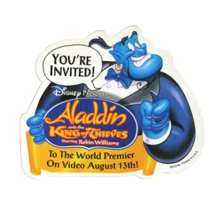 VTG Disney Pinback Aladdin and the King of Thieves Robin Williams Aug 13, 1996 - Picture 1 of 4