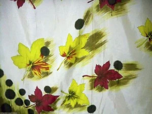 Vintage Rayon Scarf 30 Square "Regalized" Estate Find Leaves Berries 1950s NWT - Picture 1 of 4