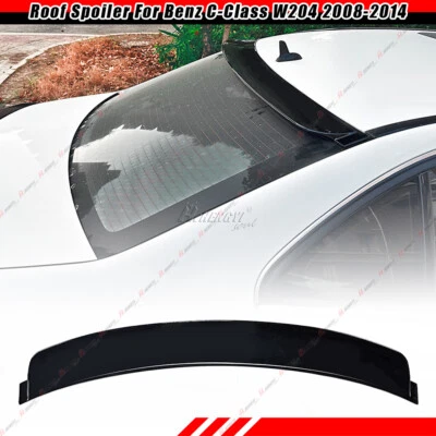 ROOF SPOILER FOR MERCEDES-BENZ 08-14 W204 C-CLASS C250 C300 C63 4DR GLOSS BLACK - Image 1 of 4