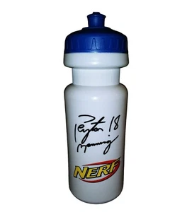 Botella de agua NERF Peyton Manning blanca y azul 8" pulgadas buen estado limpia - Imagen 1 de 7