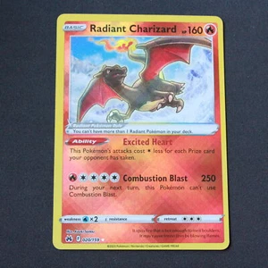 Radiant Charizard 020/159 casi nuevo Pokemon Crown Zenith Radiant Raro Holofoil - Imagen 1 de 2