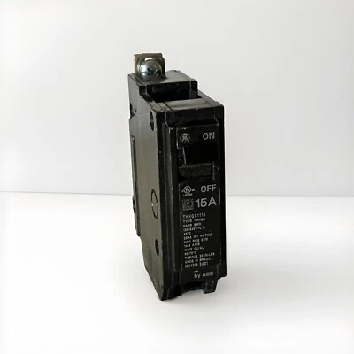 NEW GE ABB THHQB1115 GENERAL ELECTRIC 1POLE 15AMP 120V 22KA CIRCUIT BREAKER - Image 1 of 4