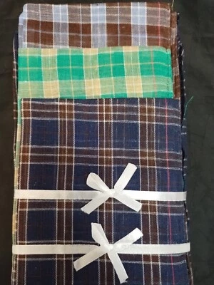 12 Mens Handkerchiefs Hankies Hankerchief Cloths Blend 13" by 14"  Docena 540 - Image 1 of 3